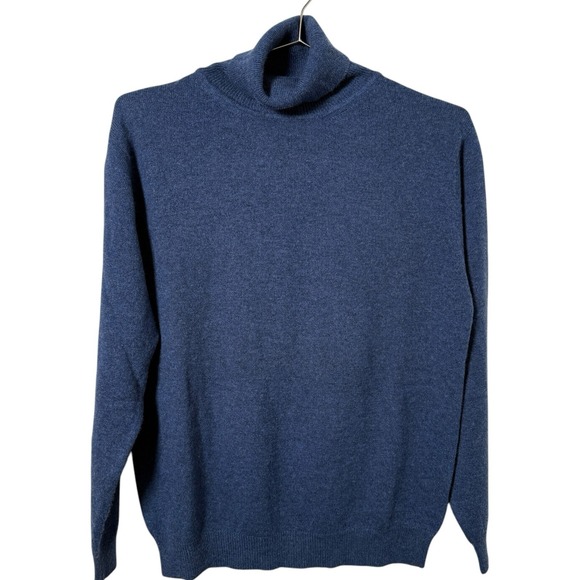 Kirkland's Signature Women's (M) 100% Cashmere Blue Soft Turtleneck Sweater - Picture 1 of 12